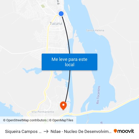 Siqueira Campos Com Lauro Sodré to Ndae - Nucleo De Desenvolvimento Amazônico Engenharia map