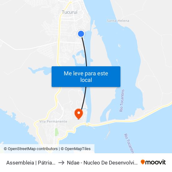 Assembleia | Pátria Livre Com São Jorge to Ndae - Nucleo De Desenvolvimento Amazônico Engenharia map