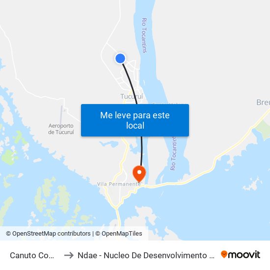 Canuto Com Pio Dias to Ndae - Nucleo De Desenvolvimento Amazônico Engenharia map