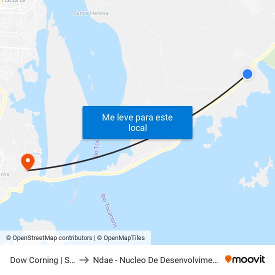 Dow Corning | Sentido Tucuruí to Ndae - Nucleo De Desenvolvimento Amazônico Engenharia map