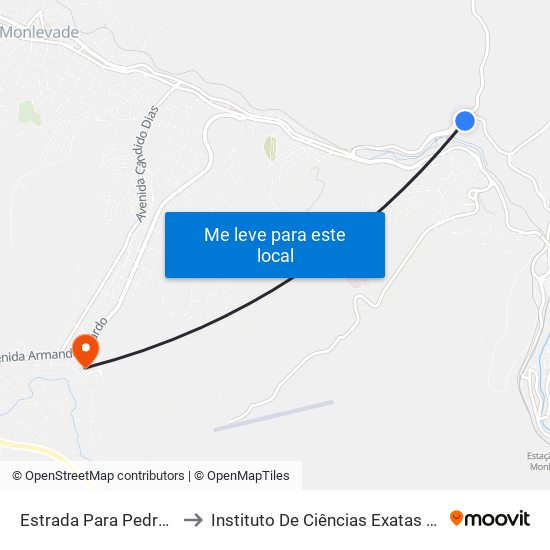 Estrada Para Pedreira, Oeste | Entr. Lmg-779 to Instituto De Ciências Exatas E Aplicadas (Icea) - Ufop Campus Jm map