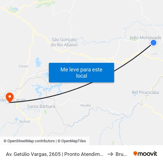 Av. Getúlio Vargas, 2605 | Pronto Atendimento to Brumal map