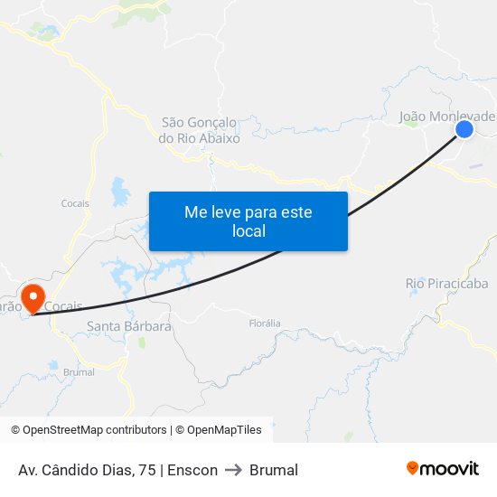 Av. Cândido Dias, 75 | Enscon to Brumal map