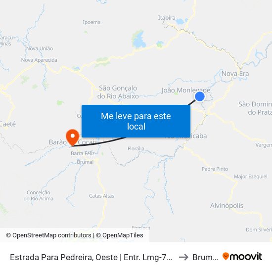 Estrada Para Pedreira, Oeste | Entr. Lmg-779 to Brumal map