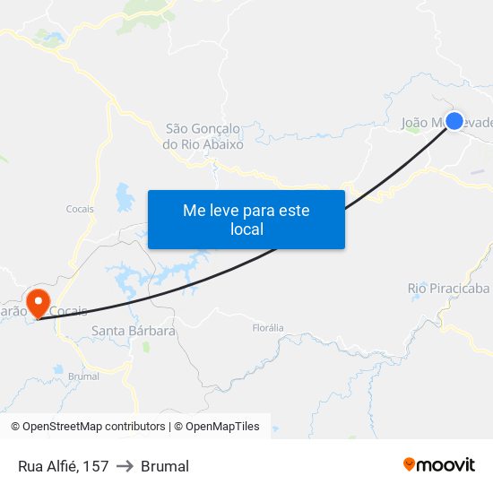 Rua Alfié, 157 to Brumal map