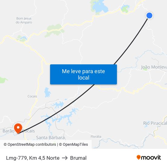 Lmg-779, Km 4,5 Norte to Brumal map