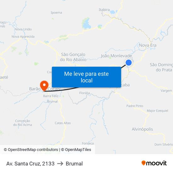 Av. Santa Cruz, 2133 to Brumal map