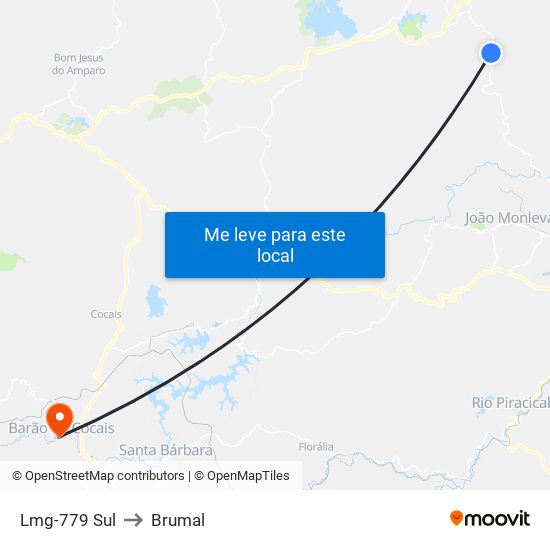 Lmg-779 Sul to Brumal map