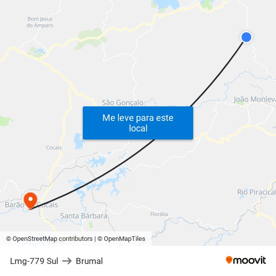 Lmg-779 Sul to Brumal map