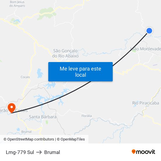 Lmg-779 Sul to Brumal map