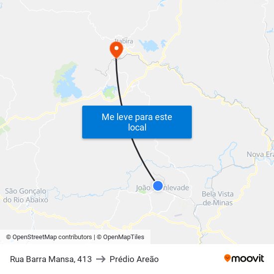 Rua Barra Mansa, 413 to Prédio Areão map