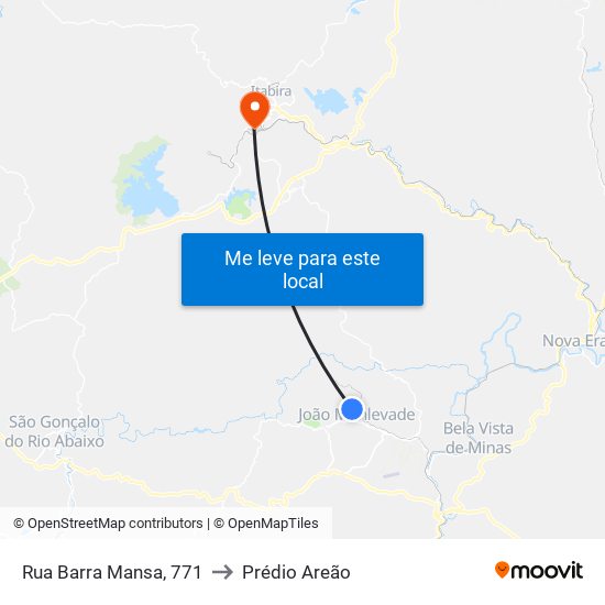 Rua Barra Mansa, 771 to Prédio Areão map