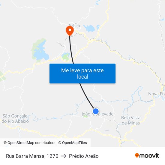 Rua Barra Mansa, 1270 to Prédio Areão map