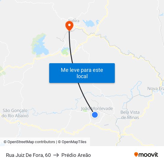 Rua Juiz De Fora, 60 to Prédio Areão map