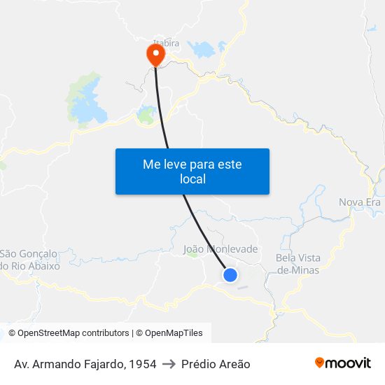 Av. Armando Fajardo, 1954 to Prédio Areão map