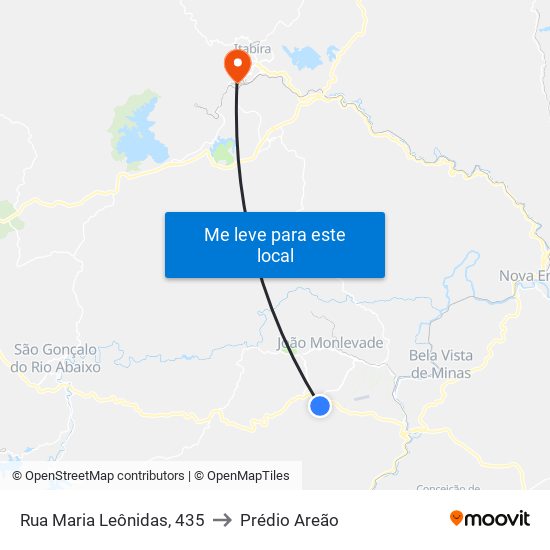 Rua Maria Leônidas, 435 to Prédio Areão map