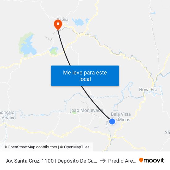 Av. Santa Cruz, 1100 | Depósito De Carvão to Prédio Areão map