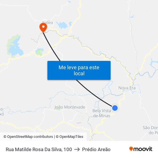 Rua Matilde Rosa Da Silva, 100 to Prédio Areão map