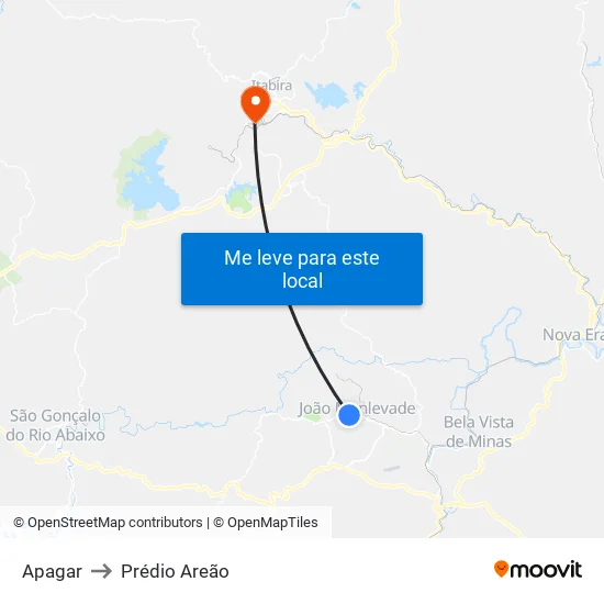 Apagar to Prédio Areão map