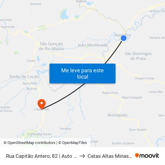 Rua Capitão Antero, 82 | Auto Mecânica Do Mário to Catas Altas Minas Gerais Brazil map