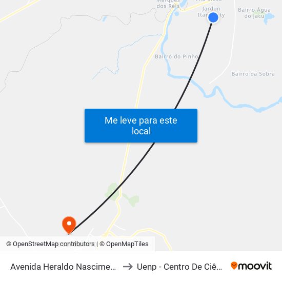 Avenida Heraldo Nascimento Abujamra, 945-1007 to Uenp - Centro De Ciências Da Saúde - Ccs map