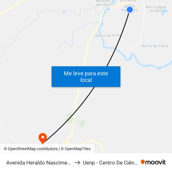 Avenida Heraldo Nascimento Abujamra, 678-742 to Uenp - Centro De Ciências Da Saúde - Ccs map