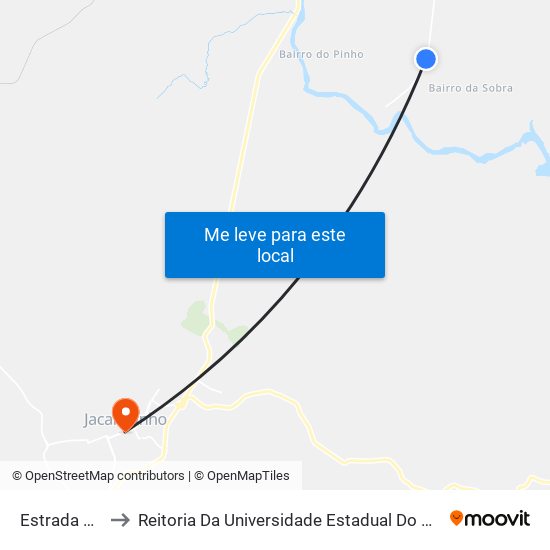 Estrada Da Cesp to Reitoria Da Universidade Estadual Do Norte Do Paraná - Uenp map