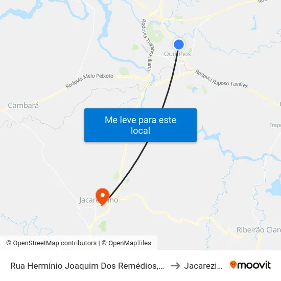Rua Hermínio Joaquim Dos Remédios, 50-106 to Jacarezinho map