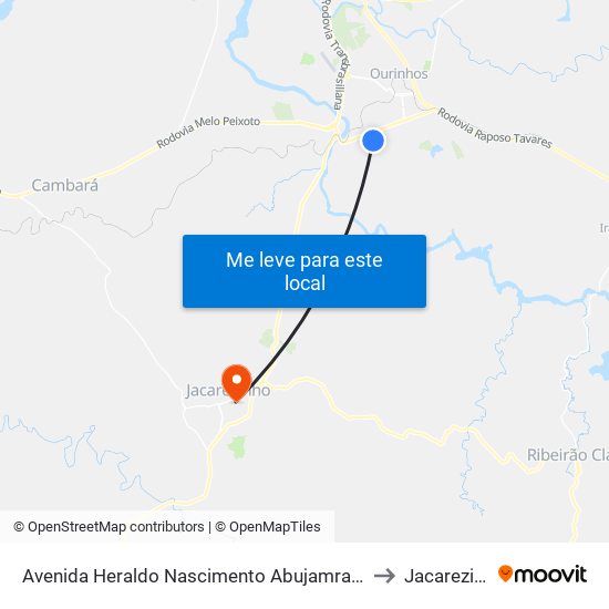 Avenida Heraldo Nascimento Abujamra, 285-351 to Jacarezinho map