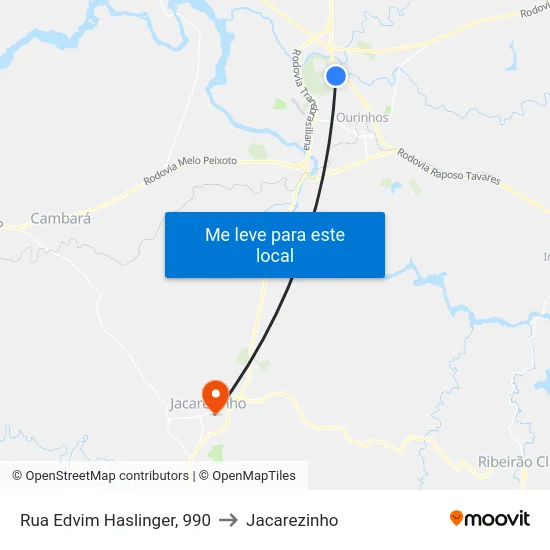 Rua Edvim Haslinger, 990 to Jacarezinho map