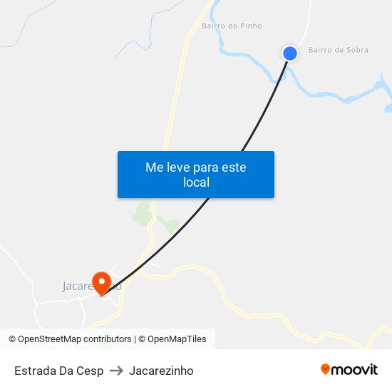 Estrada Da Cesp to Jacarezinho map