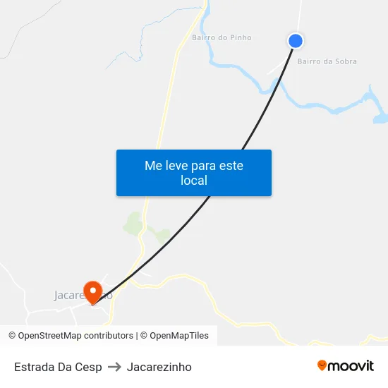Estrada Da Cesp to Jacarezinho map