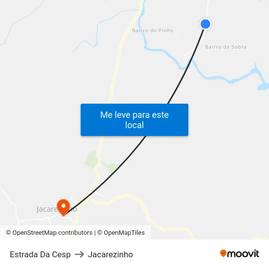 Estrada Da Cesp to Jacarezinho map