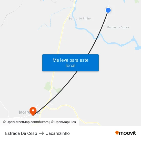 Estrada Da Cesp to Jacarezinho map