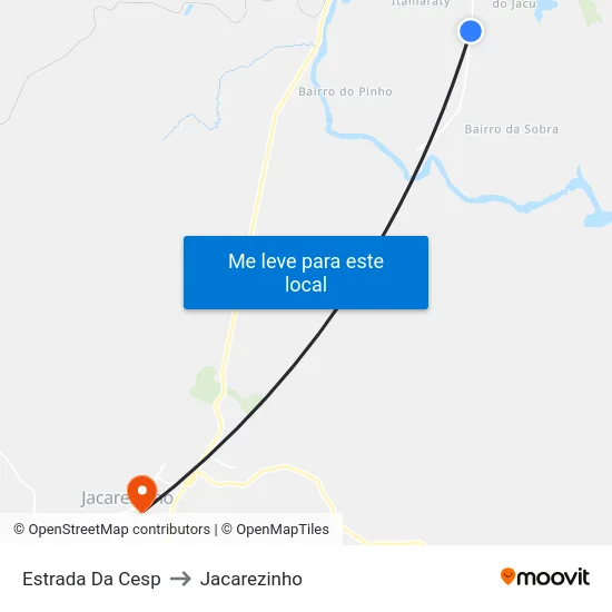 Estrada Da Cesp to Jacarezinho map