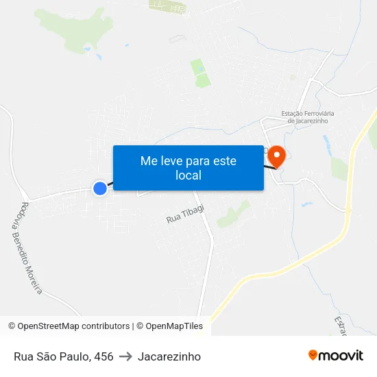 Rua São Paulo, 456 to Jacarezinho map