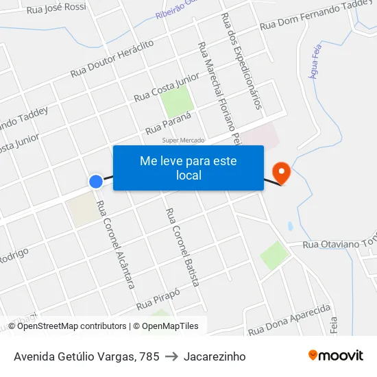 Avenida Getúlio Vargas, 785 to Jacarezinho map