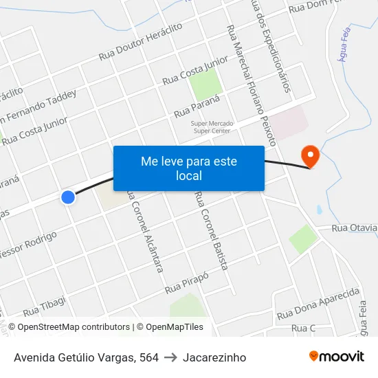 Avenida Getúlio Vargas, 564 to Jacarezinho map