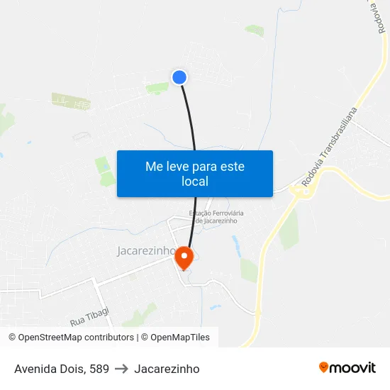 Avenida Dois, 589 to Jacarezinho map