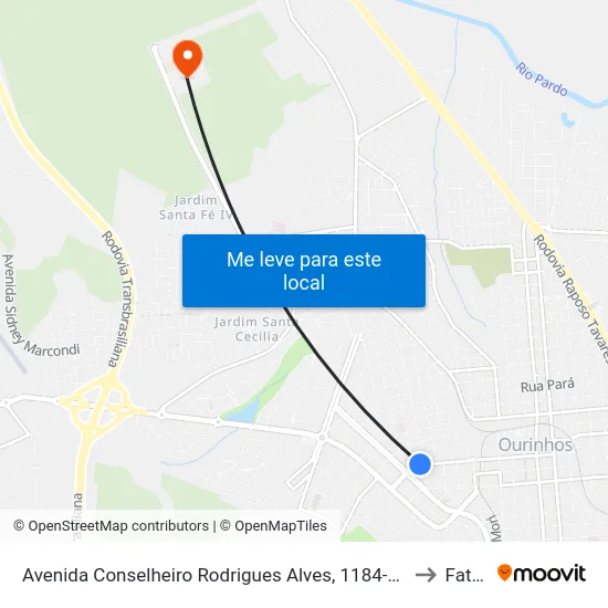 Avenida Conselheiro Rodrigues Alves, 1184-1254 to Fatec map