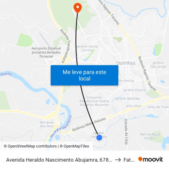 Avenida Heraldo Nascimento Abujamra, 678-742 to Fatec map