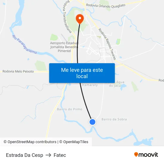 Estrada Da Cesp to Fatec map
