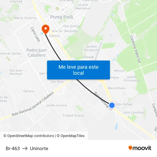 Br-463 to Uninorte map