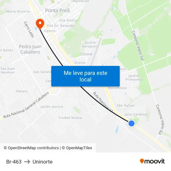 Br-463 to Uninorte map