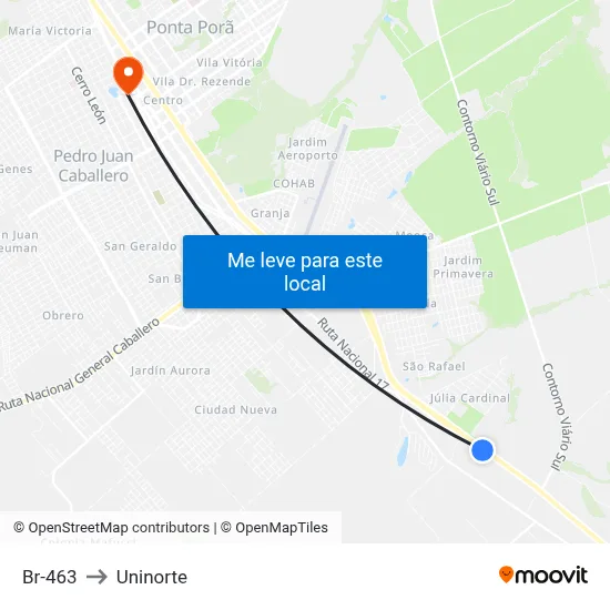 Br-463 to Uninorte map