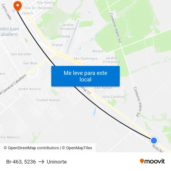 Br-463, 5236 to Uninorte map