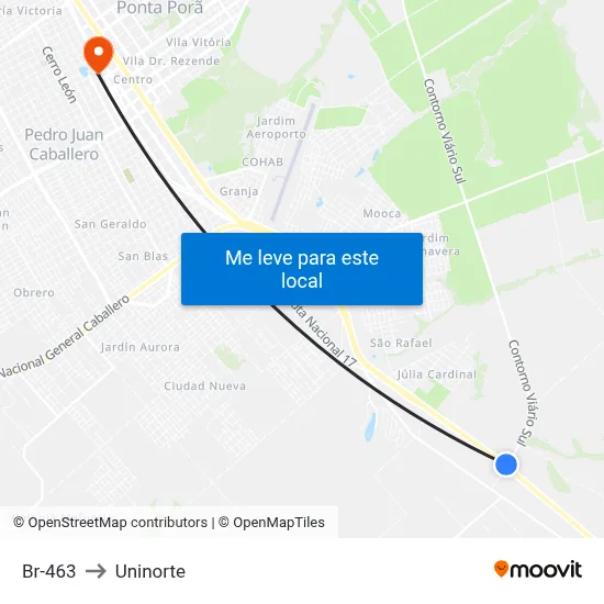 Br-463 to Uninorte map