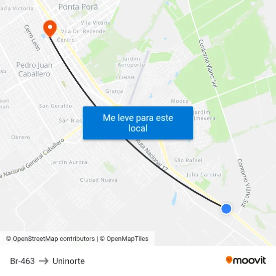 Br-463 to Uninorte map