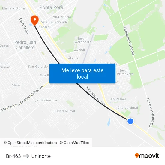 Br-463 to Uninorte map