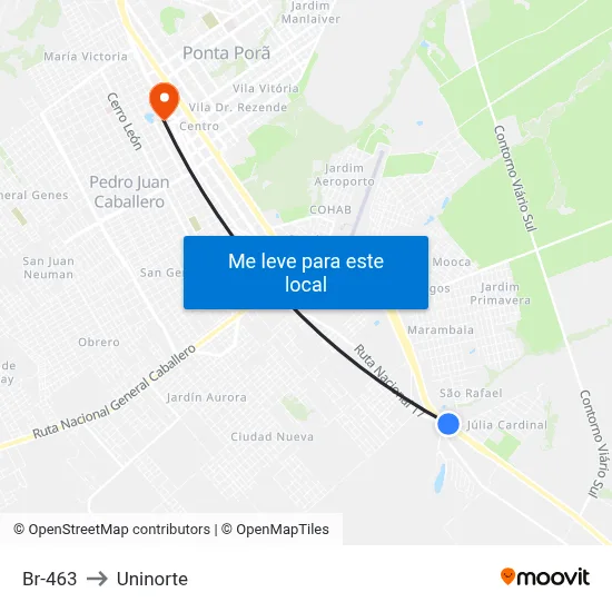 Br-463 to Uninorte map